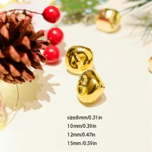 100pcs Craft Bells 0.6 Inch Tinker Bells, Jingle Bells, DIY Mini Bells, Loud Auspicious Sound, Suitable For Christmas Tree Decorations, Christmas Decorations, Party Gifts Decorations
