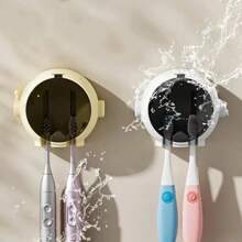 1pc Creative Cartoon Astronaut Toothbrush Holder, Wall-Mounted No-Drill Toothbrush Rack, Home Bathroom Electric Toothbrush Storage Organizer