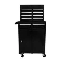Detachable 5-Drawer Tool Chest With Bottom Cabinet And Adjustable Shelf – Ultimate Storage Solution - 黑色 - 查看 1