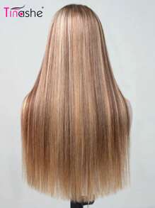 Tinashe Hair 6x5 Wear&Go Glueless Highlight Straight Human Hair Wig Piano Color Pre Plucked Bleach Knots Pre-Cut Transparent Lace Closure Wigs 180% Density - S2/4/22 - View 5