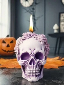 1 Khuôn silicon hình đầu lâu, Khuôn nhựa DIY thủ công, Khuôn silicon trang trí để bàn, Nến, Hương, Trang trí đa năng, Quà tặng - Phong cách 3 - Xem 8