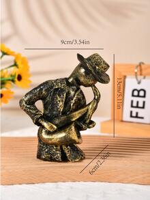 1 bức tượng nghệ sĩ biểu diễn nhạc cụ thú vị, thích hợp để trang trí nhà cửa, trang trí phòng ngủ, văn phòng và học sinh, món quà Giáng sinh tuyệt vời nhất, mùa thu - Nhiều màu - Xem 8