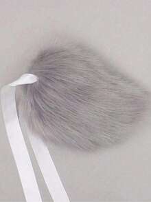 1/2pcs Kawaii Rabbit Tail Plush Bag Accessories, Kawaii Rabbit Tail Plush Fursuit Tails Anime Cosplay Costume Props Fluffy Lolita Furry Bunny Tail For Party Role Play, Present Car Accessories Women Key Chain Charms Plushie,Halloween Gifts - Multicolor - View 4