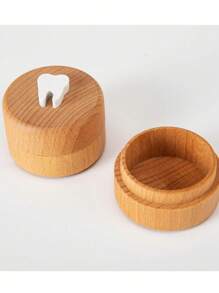 1 Pc Customized Tooth Fairy Box For Tooth Holder Wooden Saver Organizer Storage Box For Boys Girls Lost Teeth Birthday Present - Brown - View 8