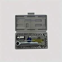 1 Set Socket Wrench 40 Pieces Tool Set For Car Bicycle Motorcycle Repair Multifunction Ratchet Wrench Combination Set Tool Box Socket Wrenches - Multicolor - View 8