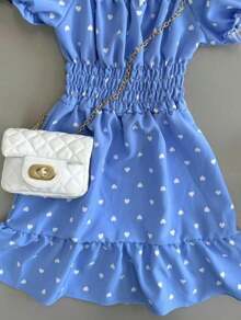 Christmas Dress For Girls - Blue - View 3
