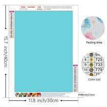 豪华 5D DIY 钻石画套装 - 两头高地牛，动物主题 | 圆形钻石，帆布材质 | 客厅、卧室、办公室无框墙面艺术 | 创意手工礼物 - 彩色 - 查看 8