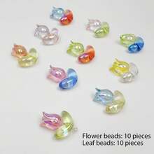 20 hạt lá tulip acrylic nhiều màu/gói, vật liệu làm đồ trang sức tự làm thích hợp cho hoa tai, vòng tay, vòng cổ, móc điện thoại, móc chìa khóa - Nhiều màu - Xem 4