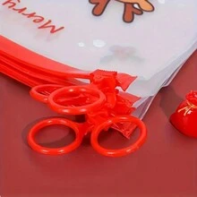 Bộ 12 tập tài liệu PVC khóa kéo hoạt hình Giáng sinh, Túi đựng đồ dùng văn phòng phẩm trong suốt chống thấm nước dễ thương, Quà tặng đa năng cho bạn bè và đồng nghiệp - Trong sáng - Xem 5