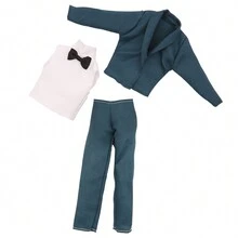 30 厘米/11.5 英寸男士三件套西装，1 件夹克，1 条裤子，不含衬衫（不含娃娃） - 彩色 - 查看 4