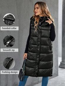 Giubbotto imbottito da donna per autunno/inverno, cappotto Uffer - nero - Visualizzare 1