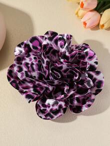 1 chiếc trâm cài áo hoa hồng họa tiết báo hoa cổ điển thủ công, kẹp ghim áo len/áo khoác độc đáo dành cho phụ nữ, phụ kiện đội đầu thời trang đa năng cho trang phục hàng ngày/váy dài - Nhiều màu sắc có sẵn - Màu tím - Xem 2