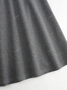 Women's Pleated High Waist Casual Skirt With Dragon & Phoenix Embroidery, Noble Gray