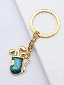 4 色珐琅高尔夫钥匙扣钥匙圈运动钥匙扣男士礼物 - 高爾夫球 - 查看 6