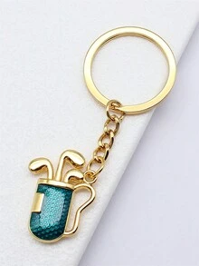 4 色珐琅高尔夫钥匙扣钥匙圈运动钥匙扣男士礼物 - 高爾夫球 - 查看 7