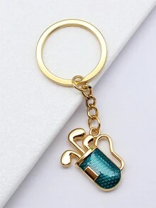 4 色珐琅高尔夫钥匙扣钥匙圈运动钥匙扣男士礼物 - 高爾夫球 - 查看 8