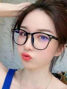 Glazzy 1pc Unisex Stud Glasses Clear Glasses AccessoriesAntiAnd For Computer Reading Gaming TV Phones,Anti Eyestrain,Clear Lens Eye Protection Glasses Accessories For Women - Multicolor - View 3