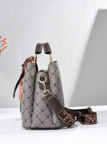 Fashionable Retro Elegant Handbag - Coffee Brown - View 3