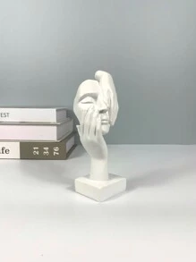 1 件树脂思想者面具 - 抽象个性化客厅装饰 | 男士房间装饰 | 咖啡桌和搁板装饰 | 斯多葛主义灵感 | 沉默是金的最佳礼物 - 彩色 - 查看 9