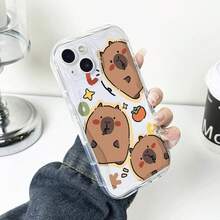 1 件 Kapybara 吃洋葱手机壳适用于 Iphone 15promax、IPhone 14plus、13/12/11pro 防震透明奶油色手机壳 - 無色 - 查看 2