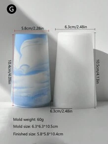 DIY涂鸦花瓶 自制创意花瓶模具 石膏插花树脂模具 硅胶材质可重复制作 可拆卸清洗 - 白色 - 查看 17