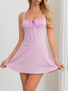 Women's Summer Corset Mini Dress Lace Up Backless A-Line Flowy Sundress Going Out  Fashion Party Dresses Graduation Dresses For Women - 粉色 - 查看 9