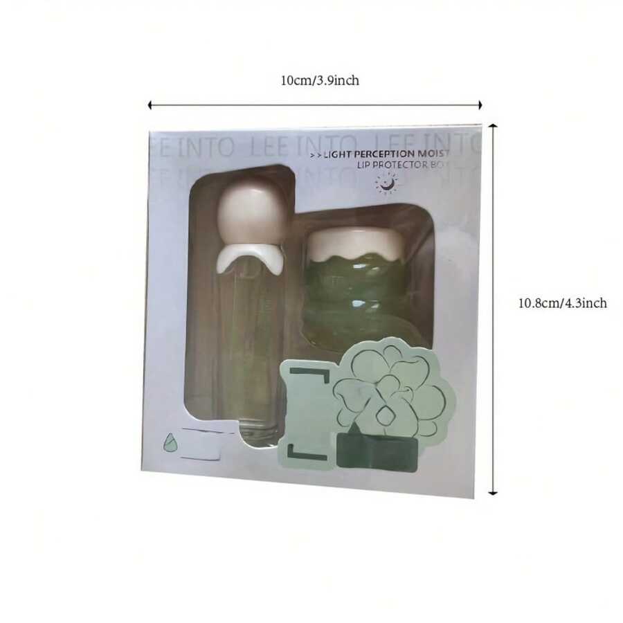 LEEINTO Lip Care Set, Strawberry & Jasmine Flavored With Vitamin E, Day