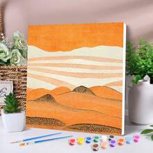 1 件带框数字油画卡通风景易于在画布上绘画亚克力工艺品极光图片可用作 DIY 礼物 20x20 厘米/7.87x7.87 英寸 - 彩色 - 查看 7