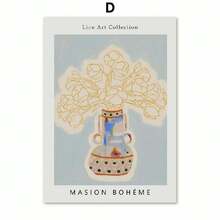 1pc Bình hoa sen hoa loa kèn nhiều màu sắc trừu tượng Matisse Flower Market Tranh vải nghệ thuật Áp phích In Ảnh treo tường Phòng khách Trang trí nhà Không có khung - Nhiều màu - Xem 20