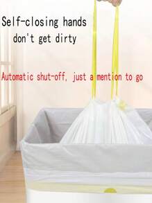 一次性猫砂袋、无尘宽松垃圾袋、抽绳便携式猫砂盆袋、加厚猫砂盆内衬袋 - 白色 - 查看 7