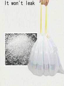 一次性猫砂袋、无尘宽松垃圾袋、抽绳便携式猫砂盆袋、加厚猫砂盆内衬袋 - 白色 - 查看 8