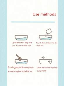 一次性猫砂袋、无尘宽松垃圾袋、抽绳便携式猫砂盆袋、加厚猫砂盆内衬袋 - 白色 - 查看 9