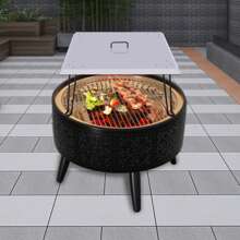 SENDERPICK Pushes Heat Down And Out, Stainless-Steel With Carrying Handle Outdoors Fire Pit Heat Deflector, - Silver - View 6