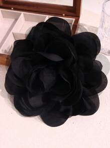 20 厘米夸张复古优雅双层雪纺面料花朵胸针，晚礼服、西装、主持人礼服装饰配件衣服包饰学校办公室配件衬衫夹克首饰圣诞节万圣节衣服别针有趣可爱的教师礼物