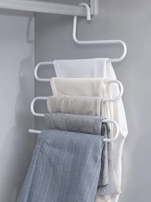 1pc Multi-Tier Trouser Rack, 5-Layers Multi-Functional Clothes Pants Organizer Rack For Wardrobe Organizer, Home Bathroom Towel Storage Hanger, Sorting And Drying Unit, Closet Organizers And Storage, Bedroom Accessories,Spring,Minimalist,Summer Tops - View 8