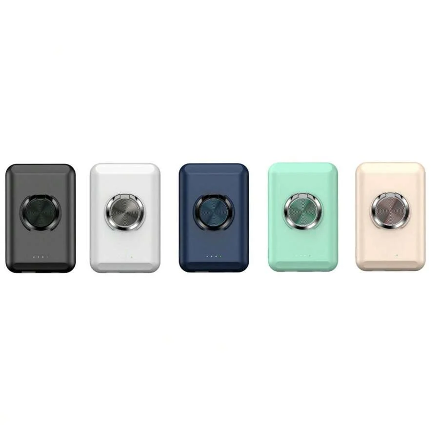 适用于 iPhone 12 的无线磁性充电器和移动电源，适用于苹果 iPhone、iPad、Android 手机，适合家人、朋友、儿童、生日、圣诞节、冬季、的礼物，适合户外玩耍、购物、旅行、便携式电源安全稳定的聚合物锂电池。 - 白色 - 查看 1