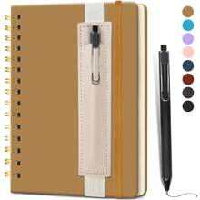 Sổ tay xoắn ốc - 5,7"X 8,27", 160 trang có dòng kẻ - Nhật ký du lịch A5 dành cho học sinh nữ, Hộp đựng bút & bút, Bìa cứng, Dùng để viết, Quà tặng - Một cỡ - Xem 6