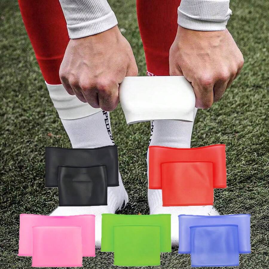 1 par Calcetines de tobillo de fútbol de alta tracción, antideslizantes, unisex, con banda de apoyo para la pierna, manga de gel de silicona con protección para el cuello para entrenamiento - Multicolor - Ver 1
