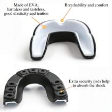 Set de 3 piezas/2 piezas/1 pieza de protector bucal de boxeo para entrenamiento de lucha, protector bucal de gel de máxima protección unisex para rugby, boxeo, taekwondo, sanda y artes marciales mixtas - Protección máxima para los dientes y la mandíbula - Multicolor - Ver 9