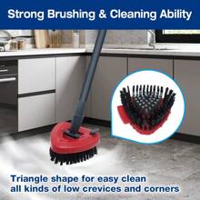 1 Pc Spin Mop Replace Head Base Scrub Mop Brush Head Replacement For O-Cedar/Viledo RinseClean Spin Mop 2 Tank System, Shower Floor Scrubber, Hard Bristle Cleaning Brush For Bathroom Kitchen Wall Tile - 紅色 - 查看 6