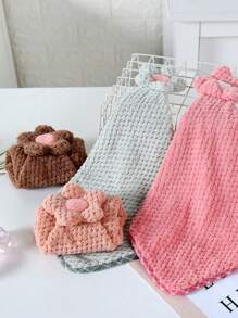 1 bucată prosop de spălat cu model floral de culoare aleatorie, prosop de mână drăguț flanelet absorbant apă pentru bucătărie, baie - Multicolor - Vizualizare 1