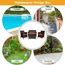 Outdoor Table & Chair Sets - Orange - View 11