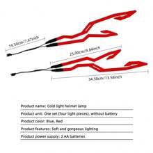 2pcs LED Helmet Light EL Light Multi Mode Motorcycle Bike Night Riding Helmet Light Bar Motorbike Helmet Accessories - Một cỡ - Xem 2