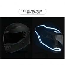 2pcs LED Helmet Light EL Light Multi Mode Motorcycle Bike Night Riding Helmet Light Bar Motorbike Helmet Accessories - Một cỡ - Xem 4