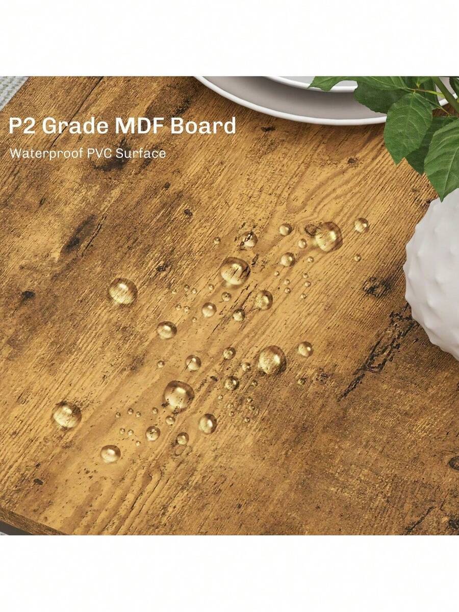 3 Piece Counter Height Bar Table And Chairs Set, Industrial