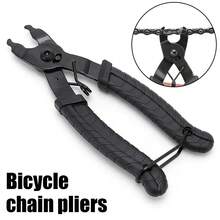 1pc Bicycle Chain Breaker Tool Pliers Chain Cutter Chain Ruler Quick Release Buckle Magic Link Removal Pliers Tool - Black - View 1