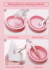 1pc Makeup Sponge, 20pcs Makeup Brush Set Including Face Brush, Eye Brush, Eyebrow Brush, Foundation Brush, Blush Brush, Mixing Brush, Concealer Brush, Lip Brush, Detail Brush, Nose Contour Brush, Eyeliner Brush, Powder Brush, Nail Brush, Face Mask Brush, Clay Mask Brush, Highlighter Pencil, 1 Headband + 2 Wristbands, 1 Makeup Brush Cleaning Bowl, 3 Makeup Sponges, 3 Mini Makeup Sponges, 3 Round Powder Puffs, 3 Triangle Powder Puffs,Giveaways,Professional Makeup Brushes,Complete Makeup Set - Multicolor - View 6