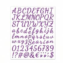 1 pieza Conjunto de letras y números de vinilo, pegatina de alfabeto cursivo autoadhesiva, calcomanía de letras y números DIY script para decorar despensa, oficina, buzón, cocina, letreros, ventana, puerta, hogar, gorra de graduación