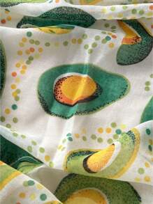 1 chiếc khăn choàng họa tiết hoa nhiều màu có thể đảo ngược, đáng yêu và đa năng, phong cách mới dành cho nữ vào mùa thu/đông, cosplay, du lịch - màu xanh lá - Xem 6