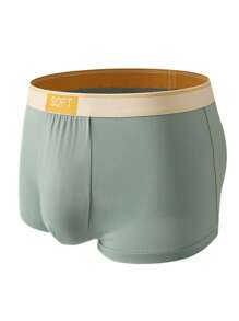 5pcs Men's Comfortable Breathable Solid Color Boxer Briefs, Men's Underwear